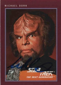 MICHAEL DORN - Star Trek TNG / Lt. Wolf - Autogramm Trading Card - Bild 1 von 1