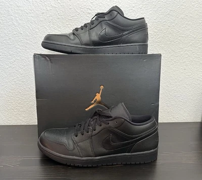 Air Jordan 1 Low Triple Negro 553558-017 Hombre Talla 11 Foto 1 de 4