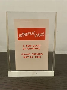 Jefferson Ward Paper Weight Advertising Grand Opening 1980 Grangers - Bild 1 von 2
