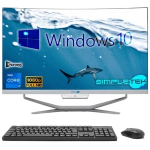 Aio All In One I7 24" 2.9GHz Full HD 8GB 120GB SSD Win10 PC Fixed Curved - Picture 1 of 9