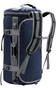 MIER Mochila de Lona Grande Bolsa de Gimnasio Deportiva con Compartimento para Zapatos, Resistente Azul Marino - Imagen 1 de 6