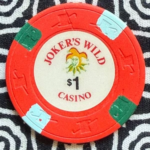 Jokers Wild $1 Santa Rosa, California Poker Casino Chip V1102 - Bild 1 von 2