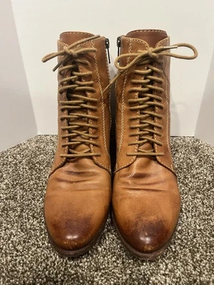 Botines Kelsi Dagger KDB Goodwin para mujer talla 8M cuero marrón con cordones cremallera Foto 1 de 4