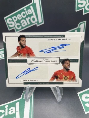 2018 Panini National Treasures Divock Origi Mousa Dembele Dual Auto /50 - Image 1 of 4