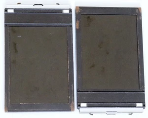 2 vintage Lisco 5x7 wooden cut sheet film holders w/ film | Kodak Portra - Picture 1 of 4