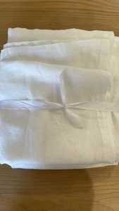 West Elm Sheer European Flax Linen Curtains 48x96 White Open Box READ - Picture 1 of 11