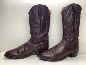 BOTAS VAQUERAS HOMBRE LUCCHESE BORGOÑA TALLA 11 D - Imagen 1 de 10