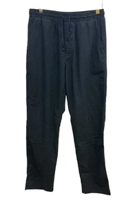 Ruisin Pants Men’s Small Black Linen blend Drawstring Stretch Waist Beach - Picture 1 of 5