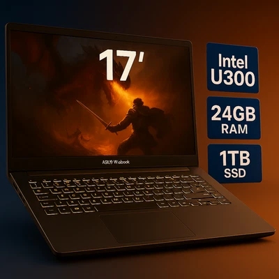 Asus Vivobook 17" Notebook | Intel U300 4,40Ghz | 24GB RAM | 1TB SSD | Win 11 - Bild 1 von 4