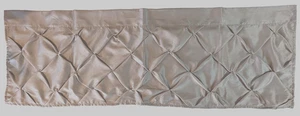 Madison Park Taupe Faux Silk Pintuck Pole Top Valance 52 x 16 - Picture 1 of 5