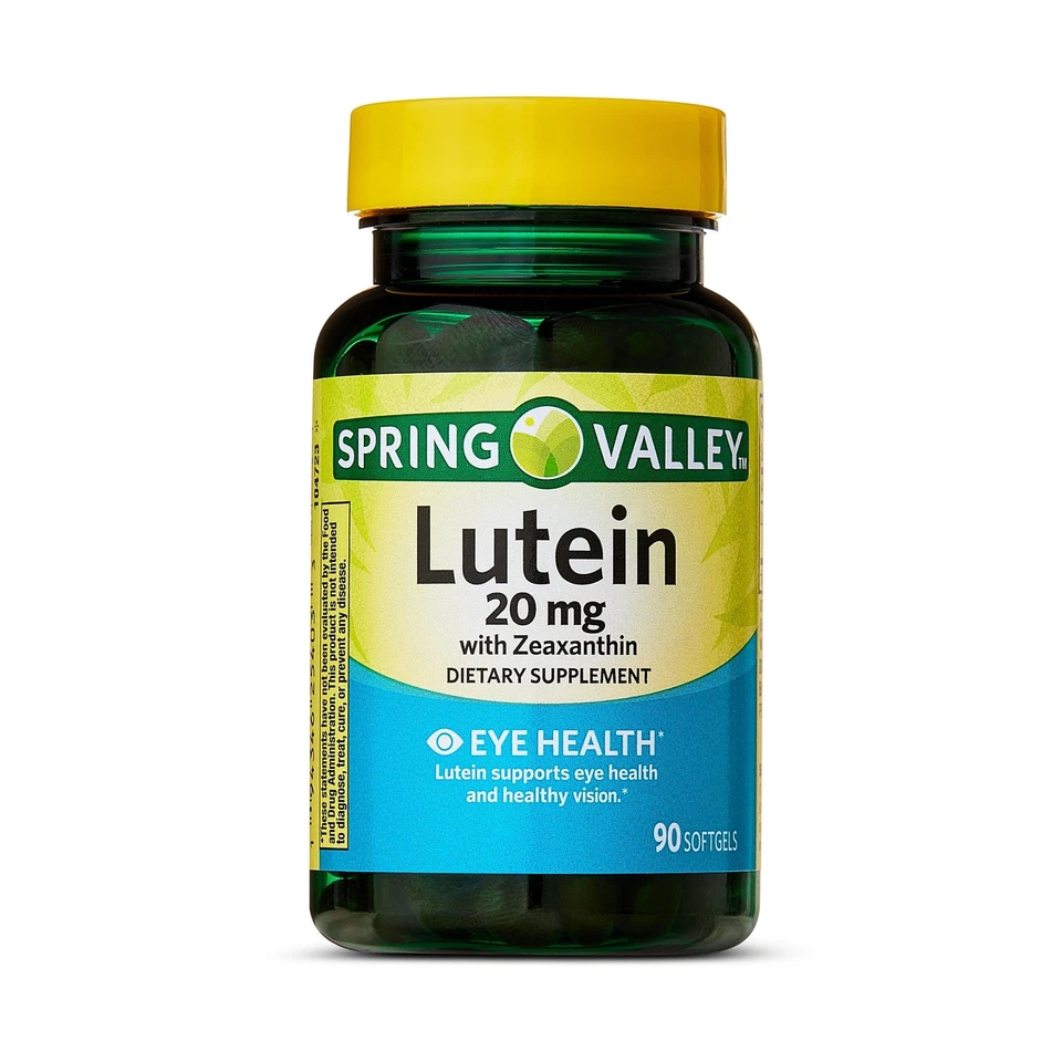 Spring Valley Lutein with Zeaxanthin Softgels, Eye Health, 20 mg, 90 Count - Image 1 of 4
