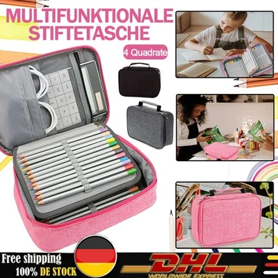 Federmäppchen 4Fach Tasche Federmappe Jungen und Mädchen Schüleretui Oxford-Tuch - Bild 1 von 4