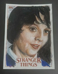 2018 Topps Stranger Things Mike Wheeler Sketch Kunstkarte von Phil Hassewer 1/1 - Bild 1 von 2