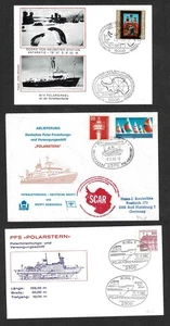 1981-82 Antarktische Schiffsbriefe, eine 1981 "Polarsirkel" & zwei 1982 "Polarstern" - Bild 1 von 3