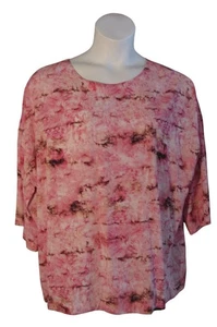 Soft Surroundings 1X Pink Mineral Wash Shirt Top Blouse - Picture 1 of 3