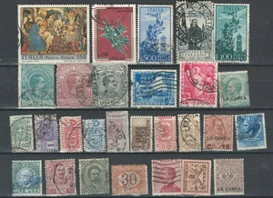 LOTE DE SELLOS CLÁSICOS SIN MARCAR SELECCIÓN ITALIA EUROPA POSTALES USADOS (ITALIA 535) - Imagen 1 de 1