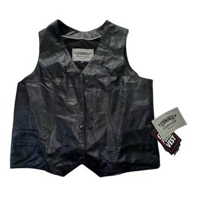 Unik Lightweight Leather Vest Womens 3XL w/tags - Image 1 of 4