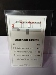 Monopoly Simpsons 2003 Spare parts SHELBYVILLE EXPRESS property card - Picture 1 of 2