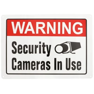 10 pulgadas X 14 in. Letrero de cámaras de seguridad en uso - Imagen 1 de 4