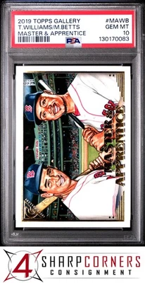 2019 TOPPS GALLERY MASTER & APPRENTICE #MAWB TED WILLIAMS-MOOKIE BETTS PSA 10 - Image 1 of 2