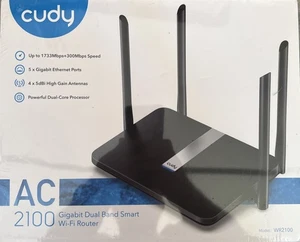 Cudy WR2100 Router-Gigabit Dual Band Smart WiFi Router-AC 2100-Brand New-Sealed - Picture 1 of 4
