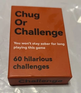 Chug or Challenge Party Gioco di Carte da Bere - 60 Sfide Eslaranti per Adulti - Foto 1 di 3