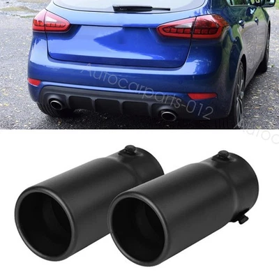 2PCS Exhaust Pipe Tip Rear Tail Throat Muffler Black For Kia Forte5 Foto 1 de 4