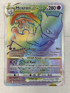 Mewtwo VSTAR 079/078 Pokémon GO Rainbow Secret Rare Holo NM - Picture 1 of 4