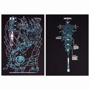 retired NEO4IC Raze Valorant Sage Crystal Orbs T-Shirt Lot card game reflective - Picture 1 of 14