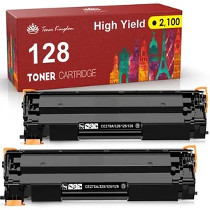 Paquete de 2 cartuchos de tóner negro compatibles con la impresora Canon 128 faxphone L100 L190 - Imagen 1 de 6