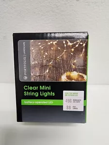 PORTFOLIO Clear Mini String Lights, 88 Feet Long, 496 Clear LED Lights - Picture 1 of 4
