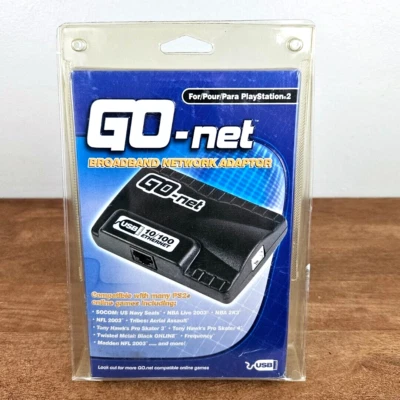GO-net Broadband Network Adapter for PlayStation 2, Intec, Sealed New Old Stock - Image 1 of 2