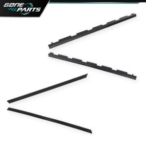 Fit For Chevy Truck Inner & Outer Window Sweep Felt Seal Weatherstrip Kit 4Pcs - Picture 1 of 9