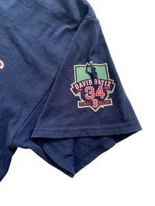 Majestic Shirt Adult Medium Boston Red Sox Jersey Tee David Ortiz Final Season - Picture 1 of 5