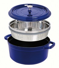 Staub 40510-604-0 Casseruola con Cestello, 26 cm, Blu