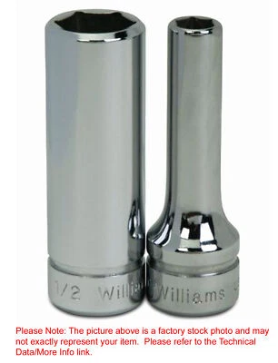 WILLIAMS, A SNAP-ON INDUSTRIAL BRAND 6mm 6Pt Deep 3/8"Drive Supertorque High Polished Chrome USA Socket BMD-606