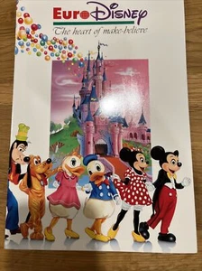 EURO DISNEY EL CORAZÓN DE HACER CREER FOLLETO APERTURA ABRIL 1992 RARO DE COLECCIÓN - Imagen 1 de 8