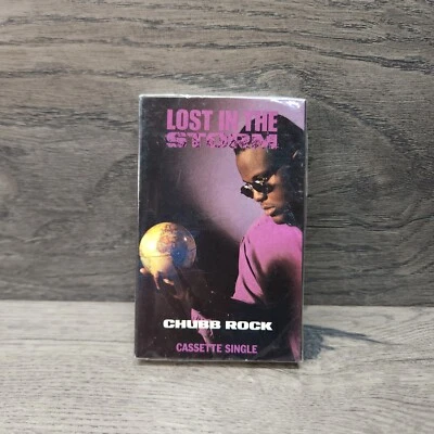 SEALED CASSETTE  SINGLE Chubb Rock ‎Lost In The Storm Vintage 1992 Hip Hop Remix - Image 1 of 4