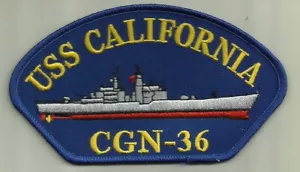USS CALIFORNIA CGN-36 U.S.NAVY PATCH MISSILE NUCLEARE INCROCIATORE MARINAIO SOLDATO USA - Foto 1 di 2