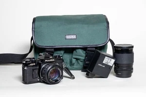 Working Fuji Fujica AX-3 Film Camera X-Fujinon DM 50mm F/1.6 w/ Flash & More - Picture 1 of 10