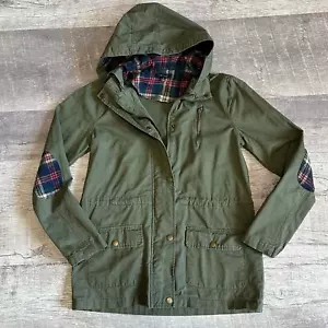 Chaqueta utilitaria Mine para mujer S verde militar cremallera completa con capucha cintura ceñida militar - Imagen 1 de 8