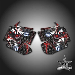 2010 - 2015 Polaris Pro RMK - Calcomanía Rush panel lateral gráficos Evil Joker rojo - Imagen 1 de 1