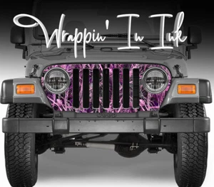 Envoltura de parrilla rosa hierba alta camuflaje - Jeep Wrangler 1997-2006 - Imagen 1 de 2