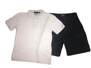 Polo Ralph Lauren Chino Shorts & Classic Fit Shirt 2Pc Set Boys Size Large 14/16 - Picture 1 of 10