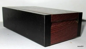 Caja baratija rectangular cuchara ergonómica madera 2 tonos ébano japonés vintage - Imagen 1 de 17