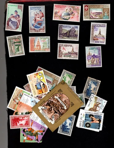 Laos sc#48-51,60-5 (1958-9) Complete MNH + Nice lot Cover