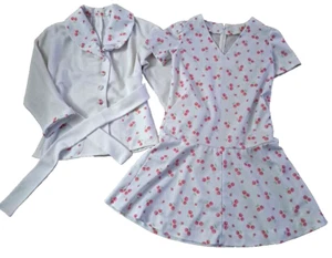 Vintage Womens Shift Mini Dress Pink Floral Gogo Mod Spring Easter 1960s S/M - Picture 1 of 8