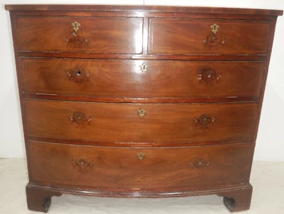 Грудь Bowfront Hepplewhite начало 19 века оригинальные ножки для реставрации - Изображение 1 из 4