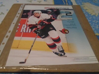 BRIAN POTHIER OTTAWA SENATORS  POSTER COLOR  8 x 11  INCHES - Image 1 of 2