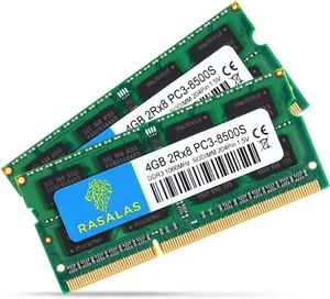Rasalas 8GB Kit 2 x 4GB PC3-8500S 1067MHz 1066MHz DDR3 8500 PC3-8500 SODIMM RAM - Picture 1 of 7